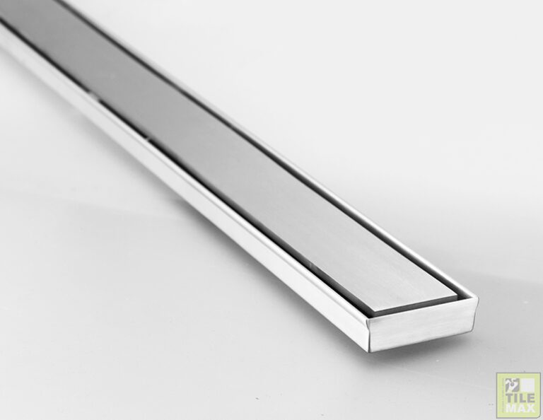 Infinity Tile / Brushed Plate Linear Drain 1200mm x 68mm | Tilemax