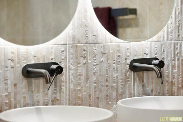 Slate Ardesia Bianco Deco Bathroom Splashback