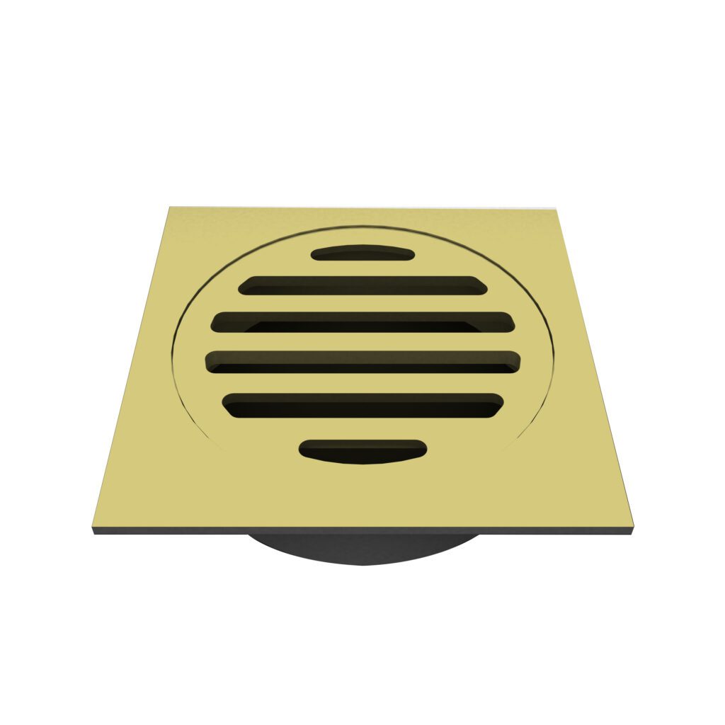 Art Floor Waste Standard Square Brushed Gold Product Image