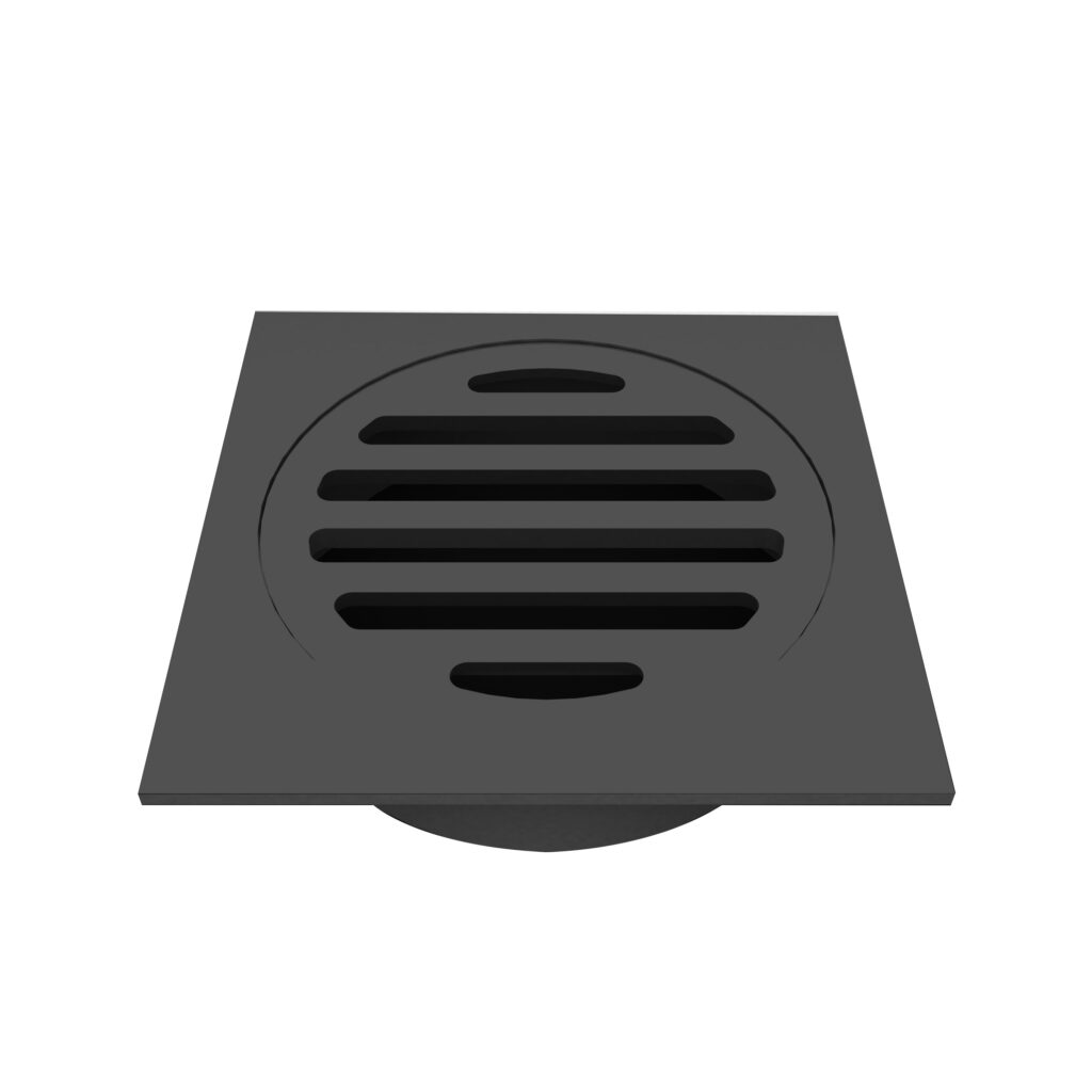 Art Floor Waste Standard Square Matt Black Product Image